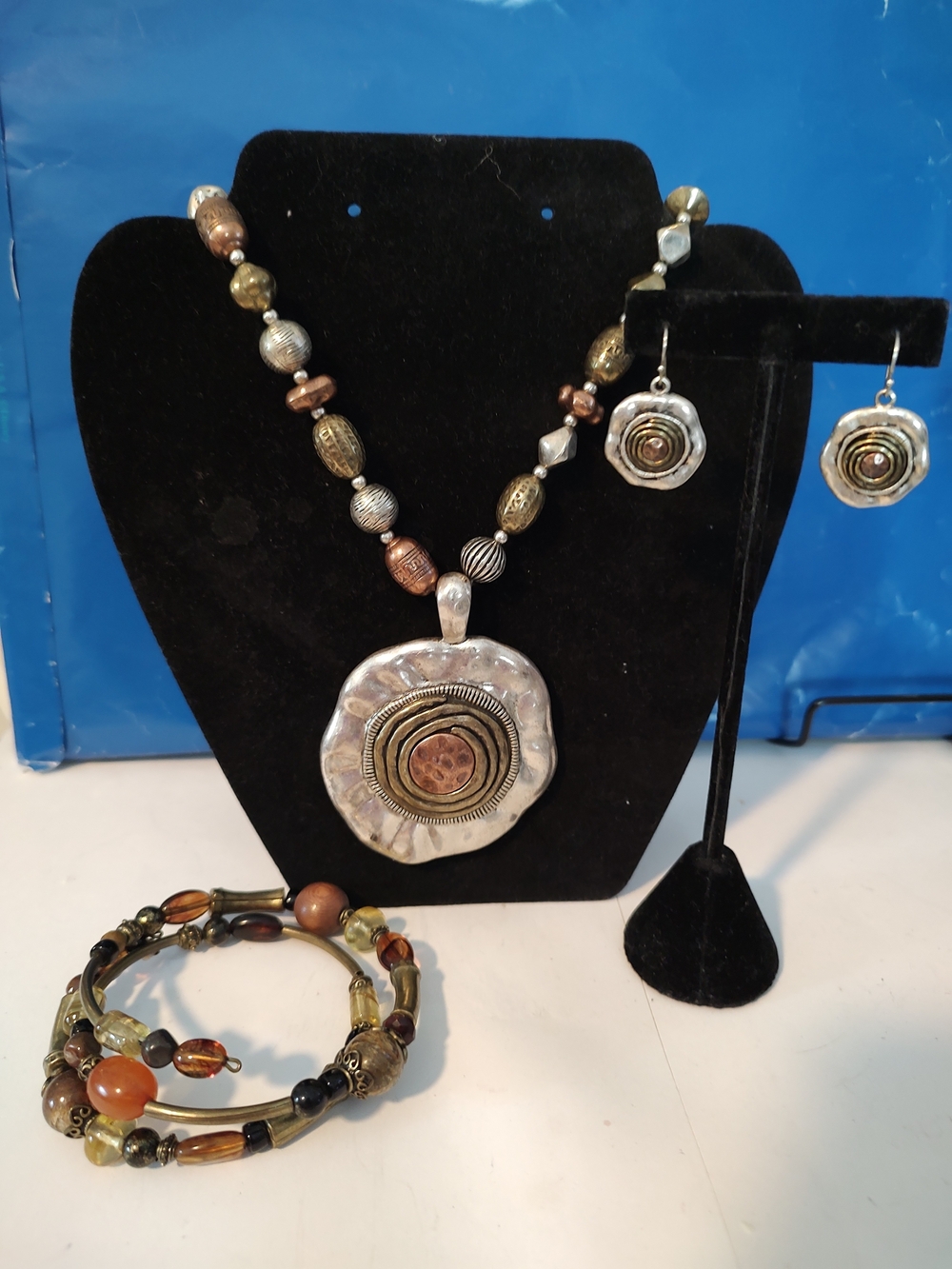 Boho Mixed Metal Pendant Jewelry